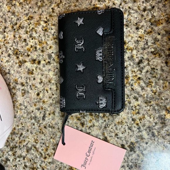 Juicy Couture Accessories - Juicy Couture Cream Wallet with Black Lettering